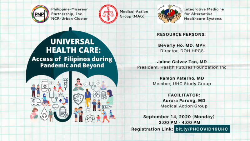 Webinar on the Universal Health Care: Access of Filipinos during the COVID-19 Pandemic